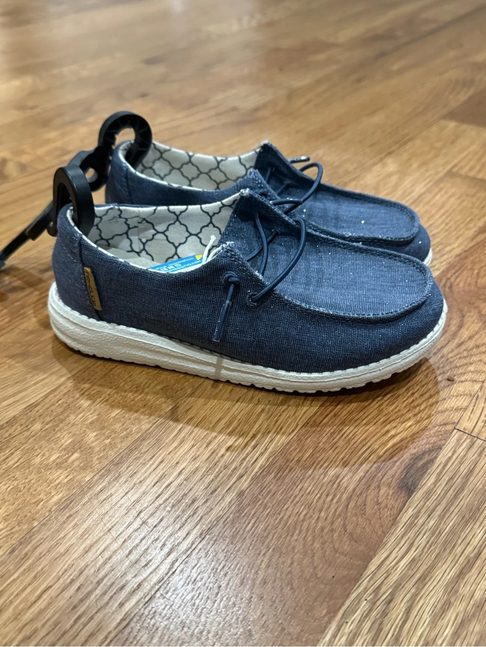 Hey Dude Wendy Sparkling Denim kids sz k12 loafer